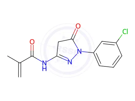 Chemical structure of N-(1-(3-Chlorophenyl)-5-oxo-4,5-dihydro-1H-pyrazol-3-yl)methacrylamide