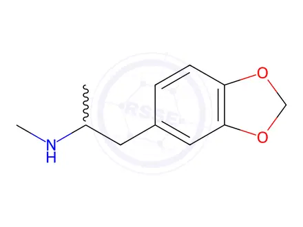 Chemical structure of MDMA