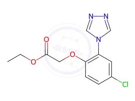 Chemical structure of Ethyl 2-(4-chloro-2-(4H-1,2,4-triazol-4-yl)phenoxy)acetate