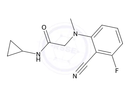Chemical structure of 2-((2-Cyano-3-fluorophenyl)(methyl)amino)-N-cyclopropylacetamide