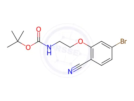Chemical structure of tert-Butyl (2-(5-bromo-2-cyanophenoxy)ethyl)carbamate