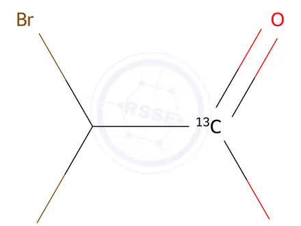 Chemical structure of Dibromoacetic acid-1-13C