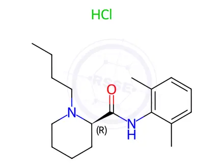 Chemical structure of (R)-(+)-Bupivacaine Hydrochloride