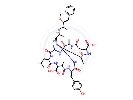 Chemical structure of Microcystin-LY