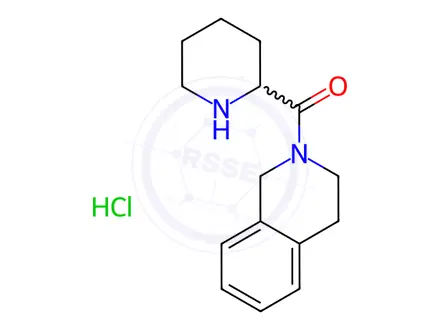 Chemical structure of 3,4-Dihydro-2(1H)-isoquinolinyl(2-piperidinyl)-methanone hydrochloride
