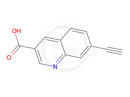 Chemical structure of 7-Ethynylquinoline-3-carboxylic acid