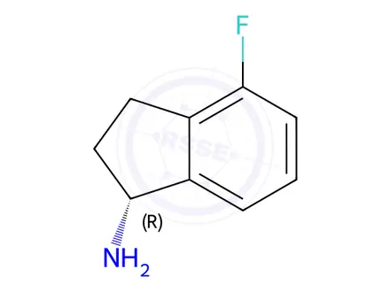 Chemical structure of (R)-4-FLUORO-INDAN-1-YLAMINE