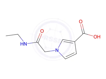 Chemical structure of 1-[(ethylcarbamoyl)methyl]-1h-pyrrole-3-carboxylic acid