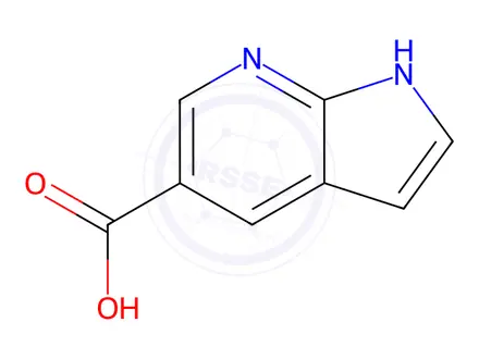 Chemical structure of 1H-pyrrolo[2,3-b]pyridine-5-carboxylic acid