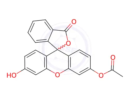 Chemical structure of Fluorescein Monoacetate