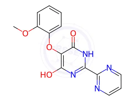 Chemical structure of 4,6-Dihydroxy-5-(o-methoxyphenoxy)-2,2?-bipyrimidine