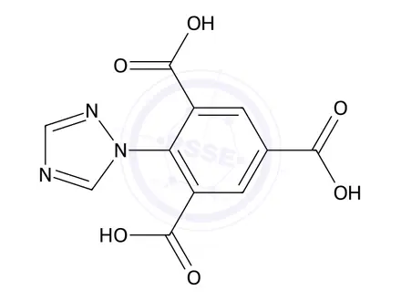 Chemical structure of 2-(1H-1,2,4-Triazol-1-yl)benzene-1,3,5-tricarboxylic acid