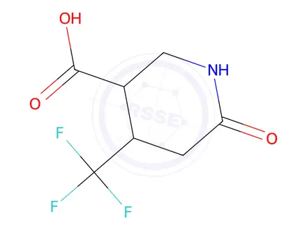 Chemical structure of 6-Oxo-4-(trifluoromethyl)piperidine-3-carboxylic acid