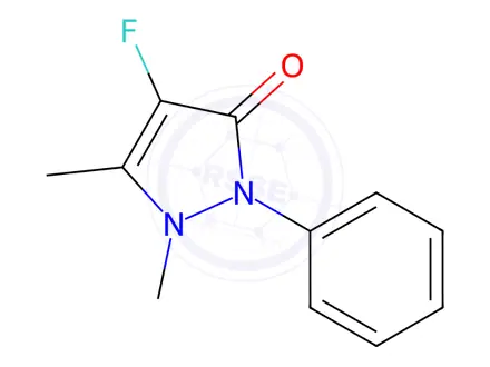 Chemical structure of 4-Fluoro-1,5-dimethyl-2-phenyl-1H-pyrazol-3(2H)-one