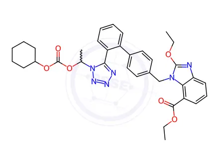 Chemical structure of N-Cilexetil Candesartan Ethyl Ester