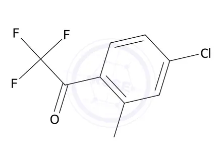 Chemical structure of 1-(4-chloro-2-methyl-phenyl)-2,2,2-trifluoro-ethanone