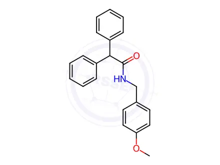 Chemical structure of N-(4-Methoxybenzyl)-2,2-diphenylacetamide