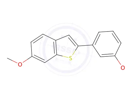 Chemical structure of 6-Methoxy-2-(3-methoxyphenyl)benzo[b]thiophene