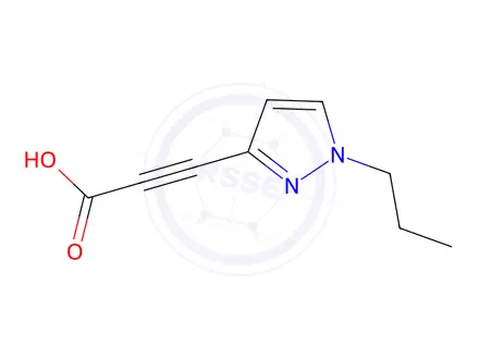 Chemical structure of 3-(1-Propyl-1H-pyrazol-3-yl)propiolic acid