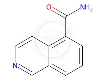 Chemical structure of isoquinoline-5-carboxamide