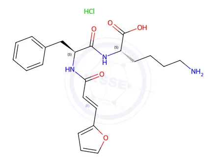 Chemical structure of FA-Phe-Lys-OH · HCl