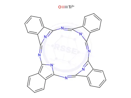 Chemical structure of Titanium, oxo(29H,31H-phthalocyaninato(2-)-kappaN29,kappaN30,kappaN31,kappaN32)-, (SP-5-12)-