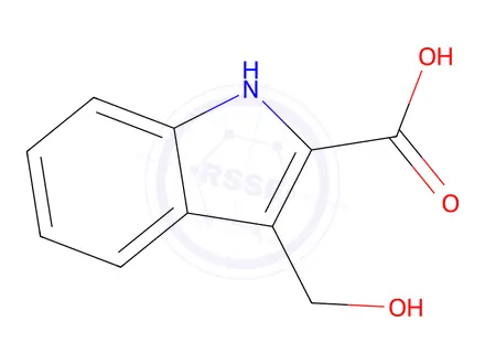 Chemical structure of 3-(Hydroxymethyl)-1H-indole-2-carboxylic acid