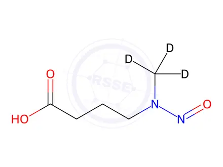 Chemical structure of N-Nitroso-N-Methyl-4-Aminobutyric Acid-d3