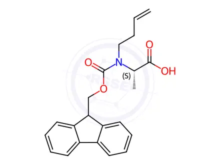 Chemical structure of N-(((9H-fluoren-9-yl)methoxy)carbonyl)-N-(but-3-en-1-yl)-L-alanine