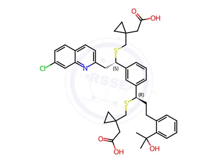 Chemical structure of Montelukast sodium Impurity E