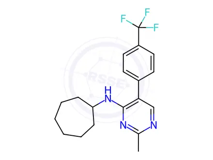 Chemical structure of N-Cycloheptyl-2-methyl-5-(4-(trifluoromethyl)phenyl)pyrimidin-4-amine
