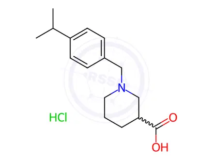 Chemical structure of 1-(4-Isopropylbenzyl)piperidine-3-carboxylic acid hydrochloride