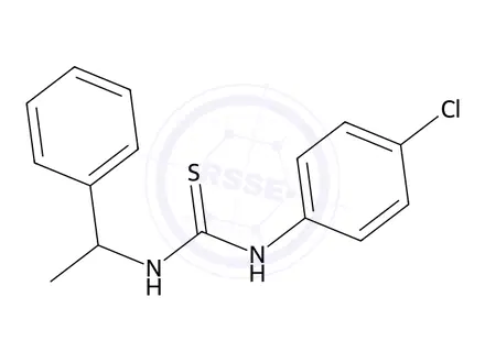 Chemical structure of 1-(4-Chlorophenyl)-3-(1-phenylethyl)thiourea