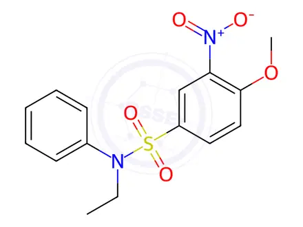 Chemical structure of N-ethyl-4-methoxy-3-nitro-N-phenylbenzene-1-sulf onamide