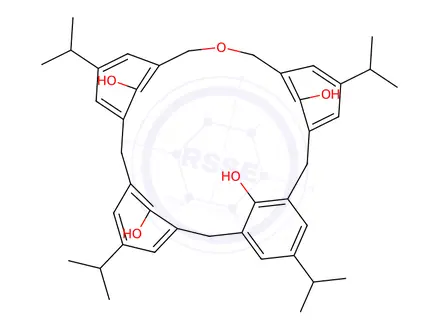 Chemical structure of P-ISOPROPYLDIHOMOOXACALIX[4!ARENE