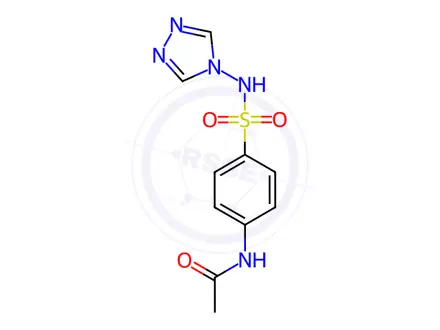 Chemical structure of N-{4-[(4H-1,2,4-triazol-4-yl)sulfamoyl]phenyl}acetamide