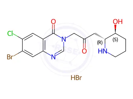 Chemical structure of Halofuginone hydrobromide