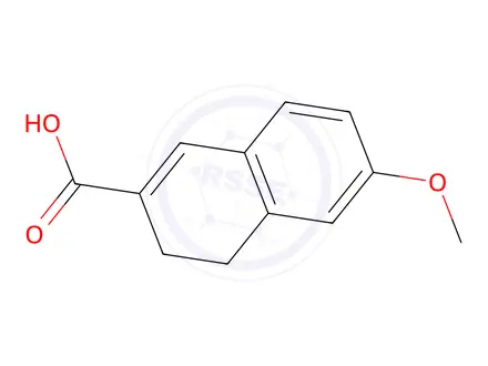 Chemical structure of 6-Methoxy-3,4-dihydronaphthalene-2-carboxylic Acid