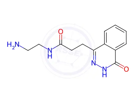 Chemical structure of N-(2-aminoethyl)-3-(4-oxo-3,4-dihydrophthalazin-1-yl)propanamide