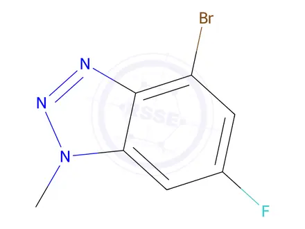 Chemical structure of 4-Bromo-6-fluoro-1-methyl-1H-benzo[d][1,2,3]triazole