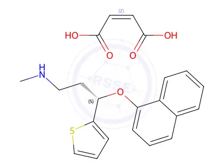 Chemical structure of Duloxetine Maleate