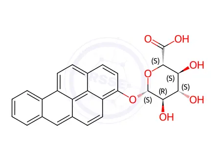 Chemical structure of 3-Hydroxy Benzopyrene O-β-D-glucuronide