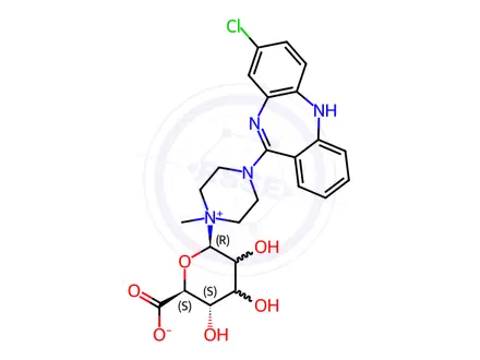 Chemical structure of Clozapine N-Glucuronide