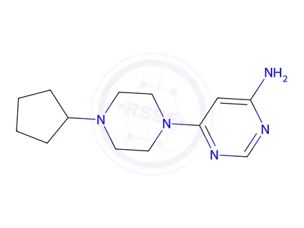 Chemical structure of 6-(4-Cyclopentylpiperazin-1-yl)pyrimidin-4-amine