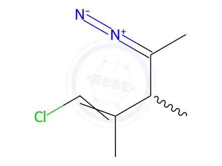 Chemical structure of 1-Pentene, 1-chloro-4-diazo-2,3-dimethyl-(9CI)