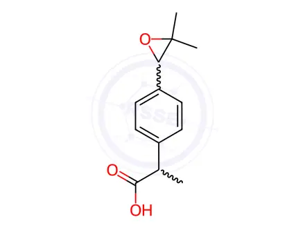 Chemical structure of 2-[p-(2-Methyl-1,2-epoxypropyl)phenyl]propionic Acid