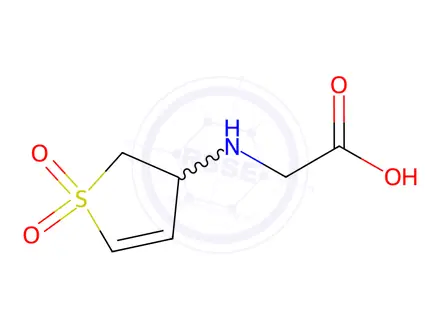 Chemical structure of 2-((1,1-Dioxido-2,3-Dihydrothiophen-3-Yl)Amino)Acetic