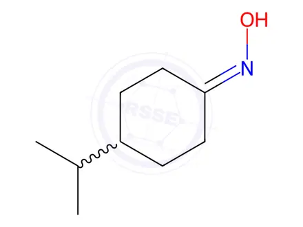 Chemical structure of Cyclohexanone, 4-(1-methylethyl)-, oxime (9CI)