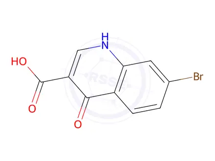 Chemical structure of 7-bromo-4-oxo-1,4-dihydroquinoline-3-carboxylic acid