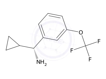 Chemical structure of (R)-cyclopropyl(3-(trifluoromethoxy)phenyl)methanamine